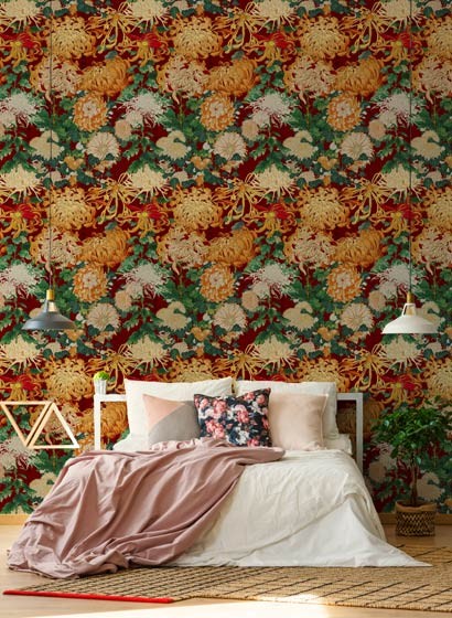 MINDTHEGAP Wallpaper Chrysanthemums