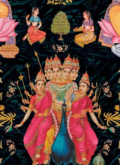 Indische Tapete Goddess von MINDTHEGAP - WP20406