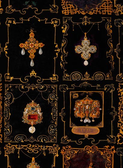 Mindthegap Carta da parati Anna's Jewelry - Charcoal