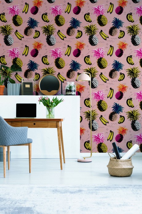 MINDTHEGAP Wallpaper Flying Objects Pink