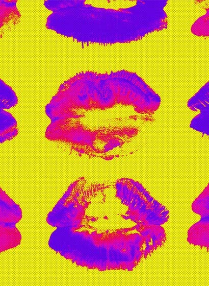 Grafische Tapete Neon Kiss von MINDTHEGAP - WP20381