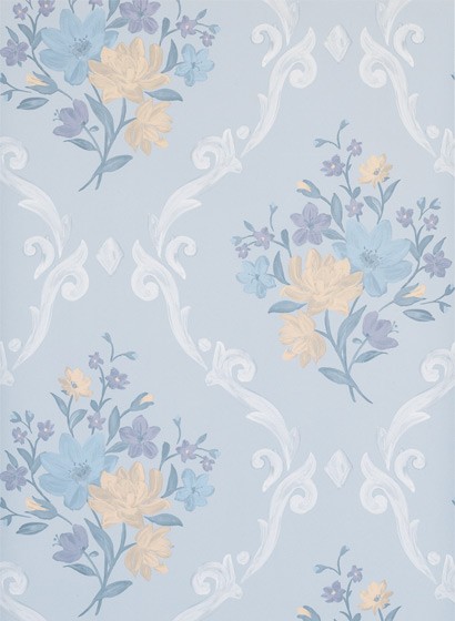 Matthew Williamson Wallpaper Almudaina Stone/ Blue/ Marigold/ Lavender