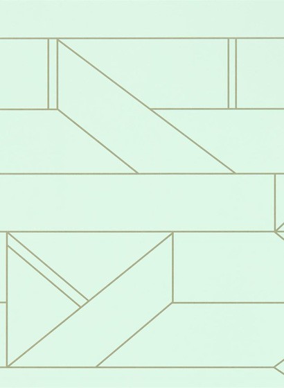 Geometrische Tapete Barbican von Scion - Mint