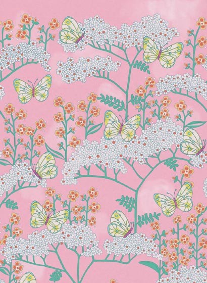 Eijffinger Wallpaper Butterflies and Flowers 383619