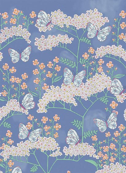 Eijffinger Papier peint Butterflies and Flowers - 383620