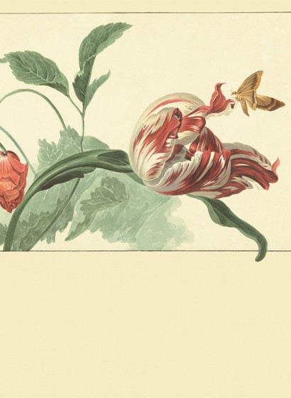 Eijffinger Carta da parati Tulip and Poppy - Mehrfarbig Weiß