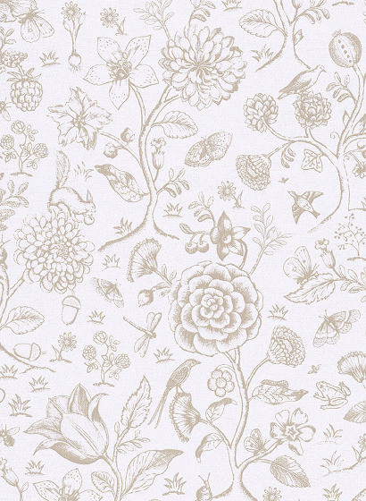 Eijffinger Papier peint Spring to Life - Weiß Beige Braun