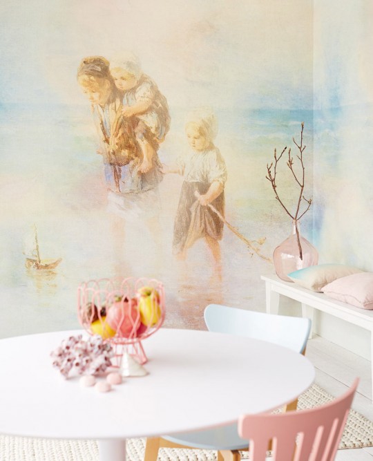 Eijffinger Wallpaper Dreamscape Mehrfarbig Pastell Ocker