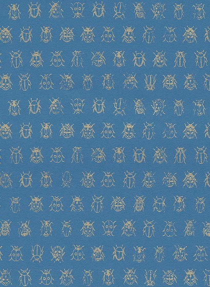 Eijffinger Papier peint Lady Bug - Blau/ Gold