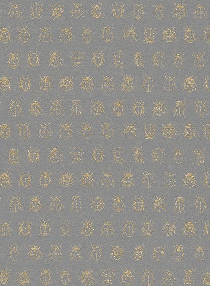 Eijffinger Wallpaper Lady Bug Braun Grau Gold