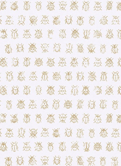 Eijffinger Papier peint Lady Bug - Weiß/ Gold