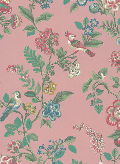 Eijffinger Wallpaper Botanical Print Zartrosa