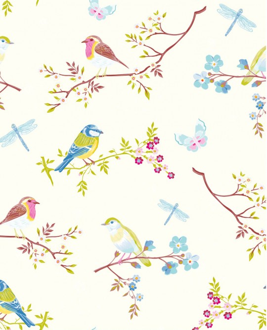 Eijffinger Wallpaper Early Bird Mehrfarbig Weiß