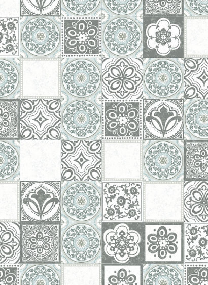 Eijffinger Carta da parati Mosaic Tiles - Beige/ Grau