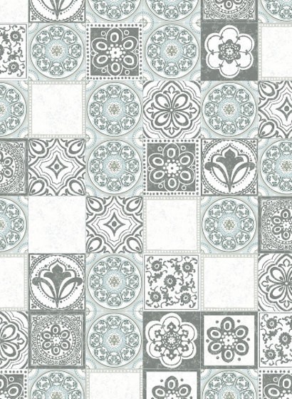 Eijffinger Wallpaper Mosaic Tiles Beige/ Grau
