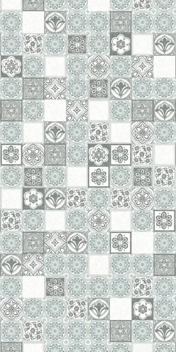 Eijffinger Papier peint Mosaic Tiles - Beige/ Grau