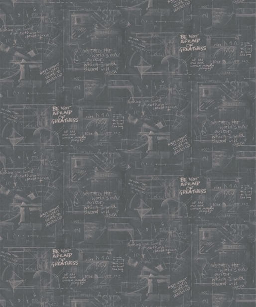 Tafel Tapete Oxford von Andrew Martin - Charcoal