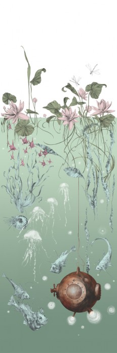 Edmond Petit Wallpaper Nautilus/ Méduses/ Nénuphars