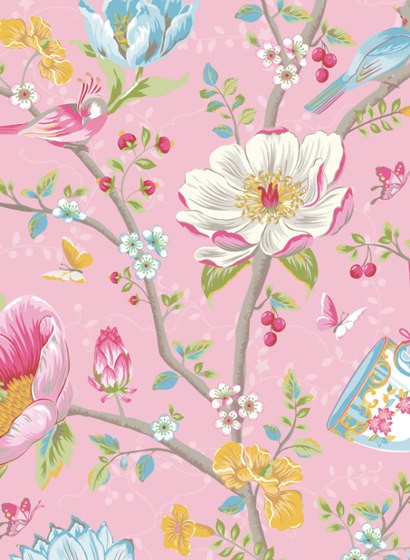 Eijffinger Wallpaper Chinese Garden Pink