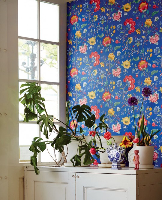 Eijffinger Wallpaper Floral Fantasy Blau