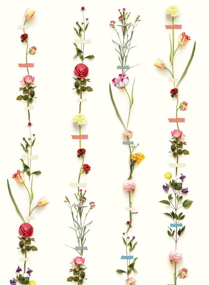 Eijffinger Papier peint Flower Garland - Multicolor