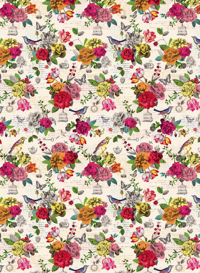 Eijffinger Papier peint Flowers - Multicolor