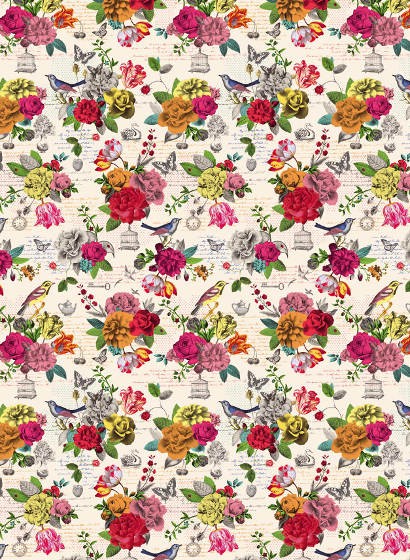 Eijffinger Wallpaper Flowers Multicolor