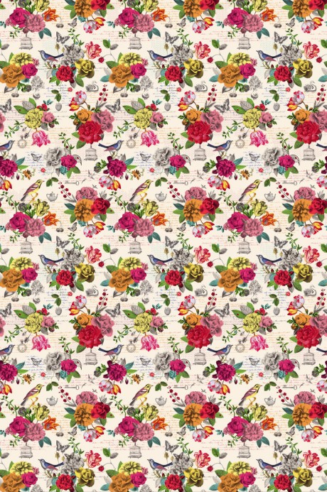Eijffinger Wallpaper Flowers Multicolor