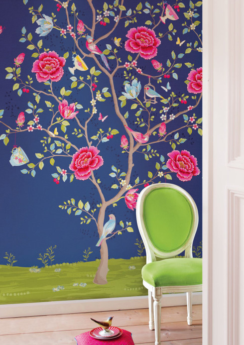 Baum Wandbild Morning Glory Blau von Eijffinger - 341093