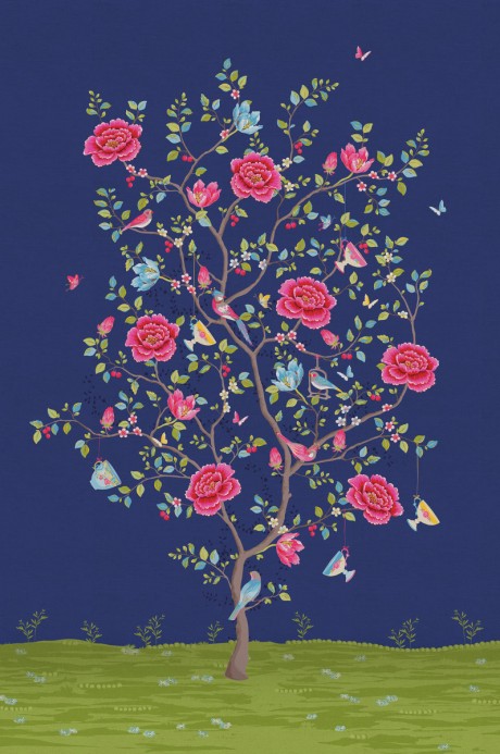 Baum Wandbild Morning Glory Blau von Eijffinger - 341093
