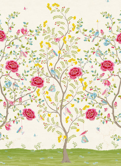 Eijffinger Wallpaper Morning Glory Blau Multicolor