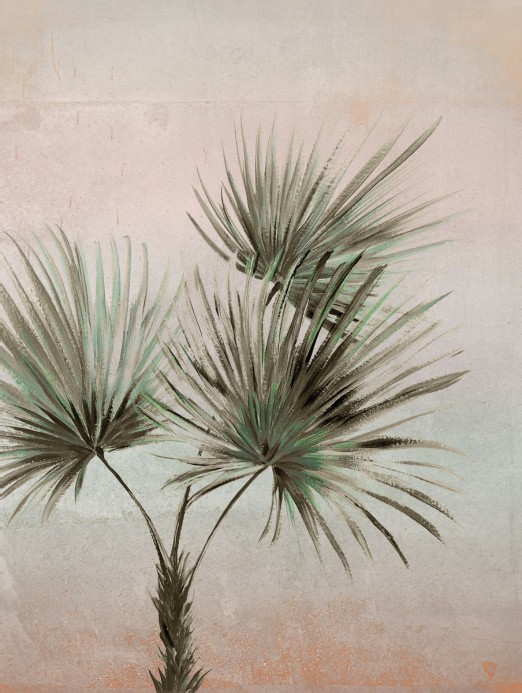 Eijffinger Wallpaper Palm Ombre Grau Grün