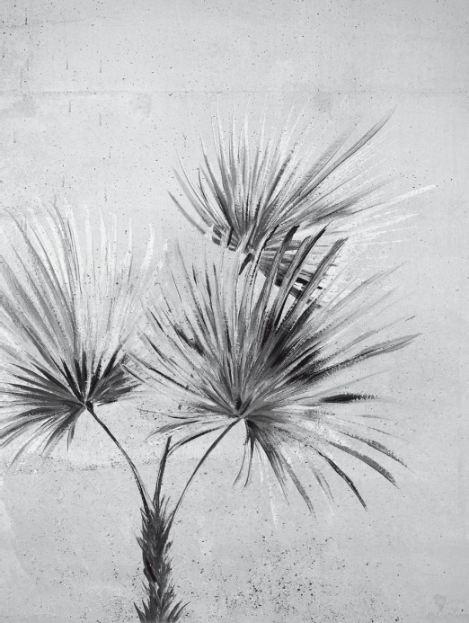 Eijffinger Wallpaper Palm Ombre Greyscale