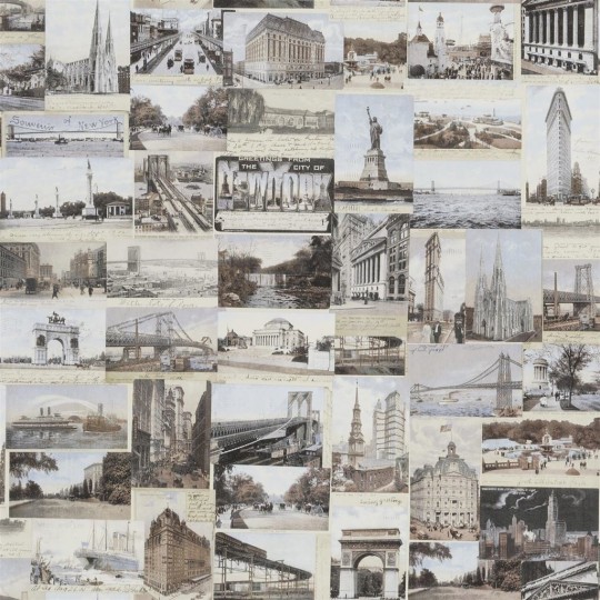 Vintage Tapete New York Postcard von Ralph Lauren