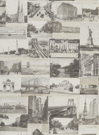 Ralph Lauren Wallpaper New York Postcard Stone