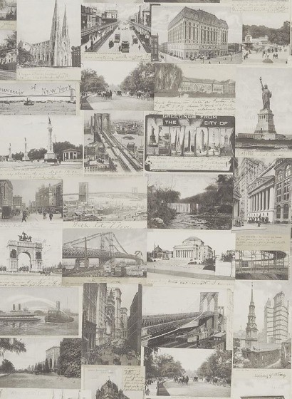 Ralph Lauren Papier peint New York Postcard - Stone