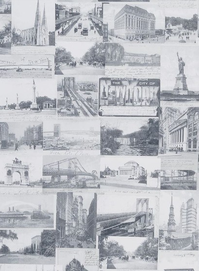 Ralph Lauren Papier peint New York Postcard - Light Grey