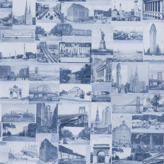Vintage Tapete New York Postcard von Ralph Lauren - Indigo