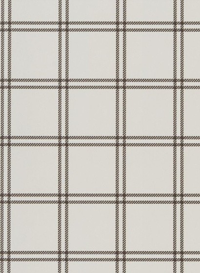 Karo-Tapete Shipley Windowpane von Ralph Lauren - Chocolate