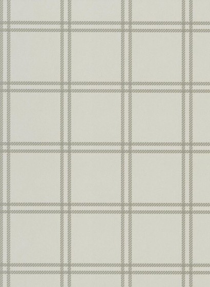 Karo-Tapete Shipley Windowpane von Ralph Lauren - Stone
