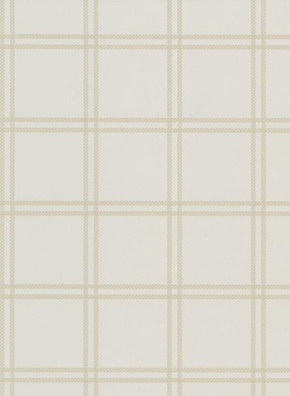 Karo-Tapete Shipley Windowpane von Ralph Lauren - Cream