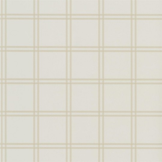 Karo-Tapete Shipley Windowpane von Ralph Lauren - Cream