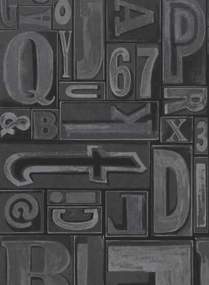 Tapete Copeley Letterpress von Ralph Lauren - Linocut