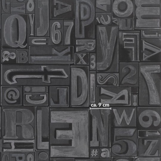 Tapete Copeley Letterpress von Ralph Lauren - Linocut