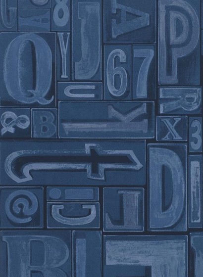 Tapete Copeley Letterpress von Ralph Lauren - Ink