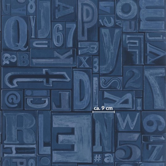 Tapete Copeley Letterpress von Ralph Lauren - Ink