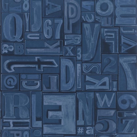 Tapete Copeley Letterpress von Ralph Lauren - Ink