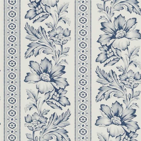 Florale Tapete Gwinnet Toile von Ralph Lauren - Indigo