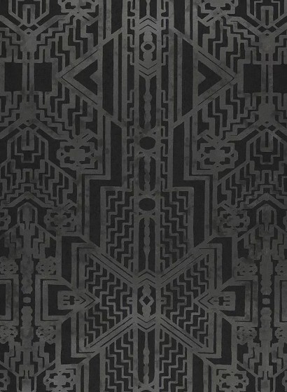 Art déco Tapete Brandt Geometric von Ralph Lauren - Charcoal