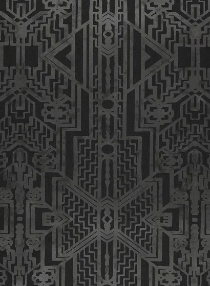 Ralph Lauren Carta da parati Brandt Geometric - Charcoal/ Metallic